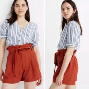 NWT Madewell Drapey Paperbag Shorts | 8